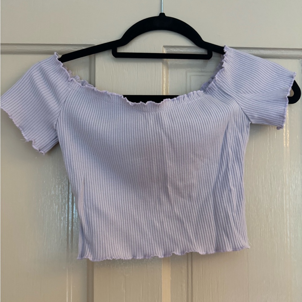 Reformation Lilac Crop Top